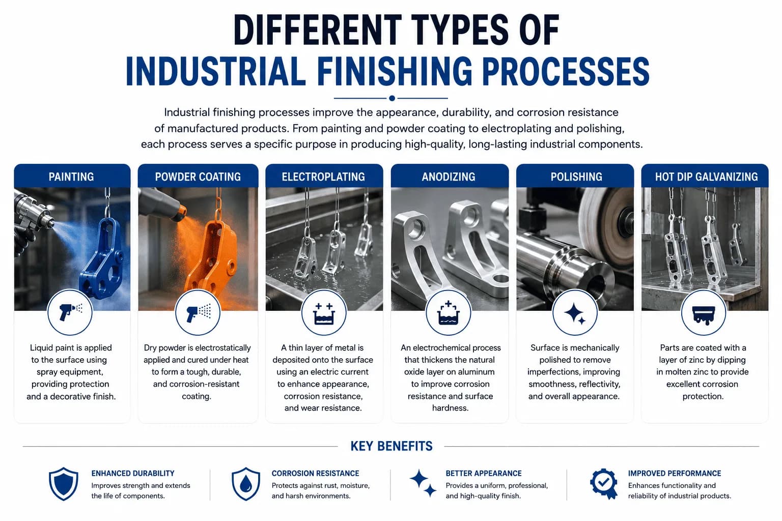 Different Types of Industrial Finishing Processes