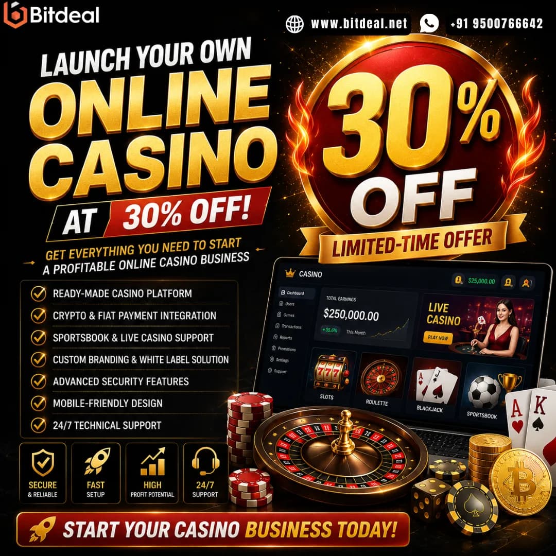 Want to launch your own online casino at 30% OFF? Here's your full checklist 
