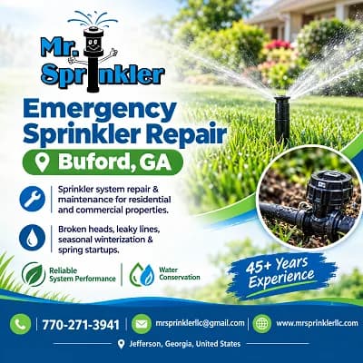 Emergency Sprinkler Repair Buford, GA