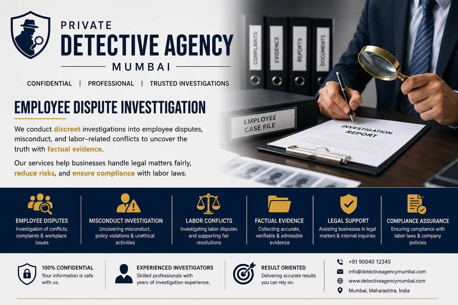 Employee Dispute Investigation Services in Mumbai | Private Detective Agency
