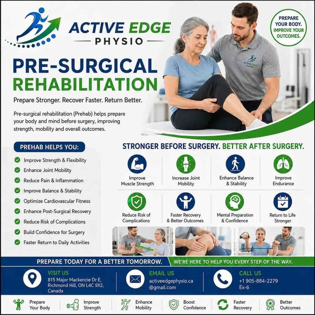 Pre-Surgical Rehabilitation in Richmond Hill - Active Edge 