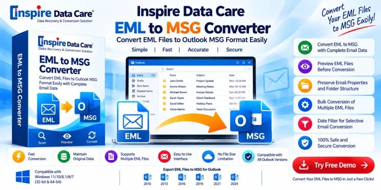 Convert EML Files to Outlook MSG Format Easily with IDC EML Converter