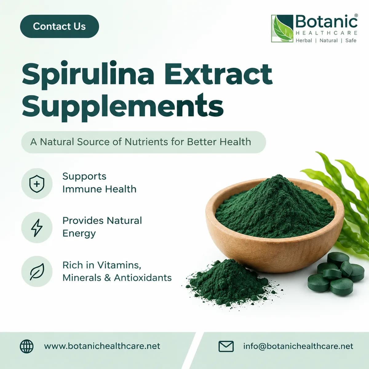 Spirulina Extract Supplements for Modern Nutrition Products