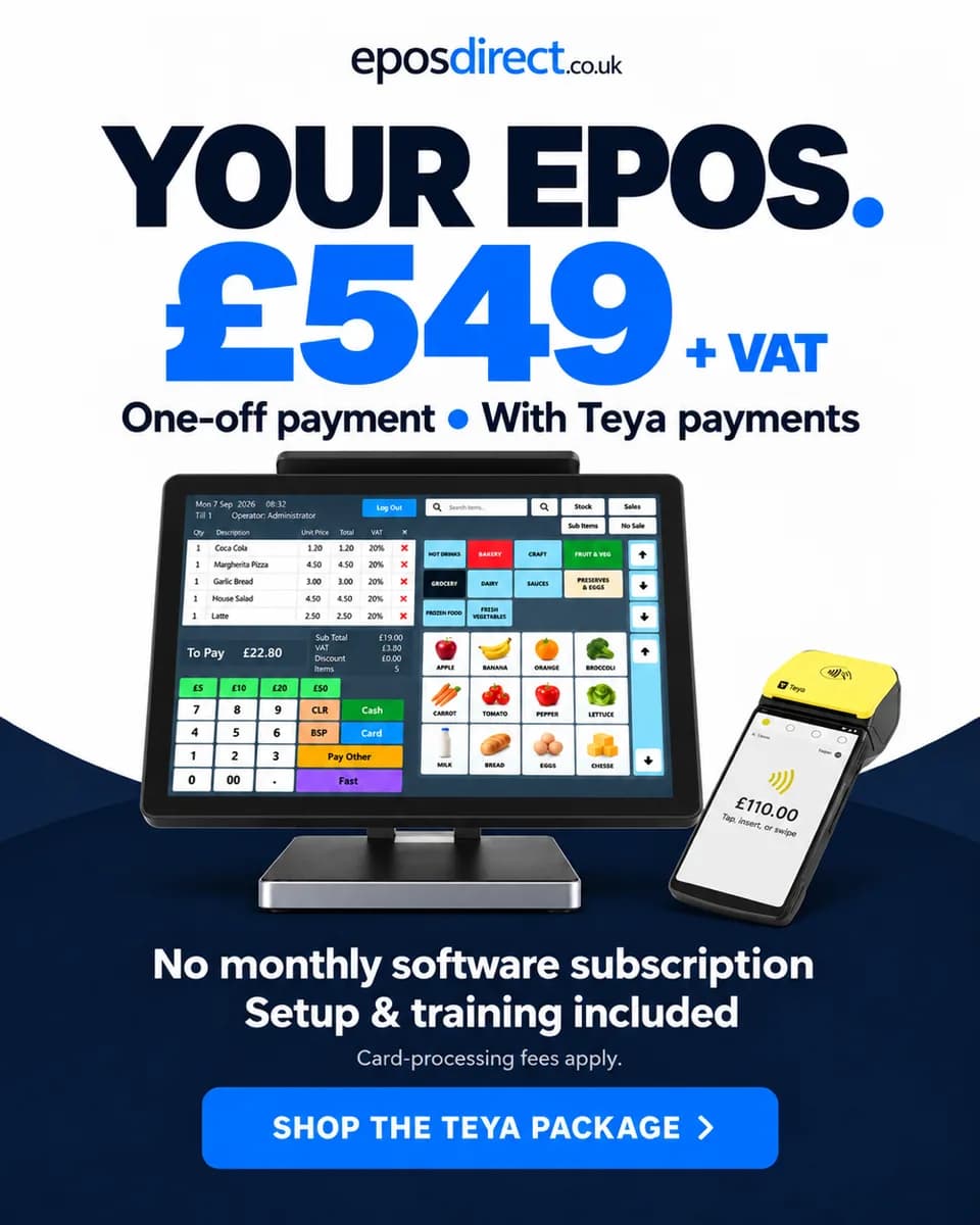 Teya EPOS Package – Complete EPOS Solution from Just £549 | Epos Direct