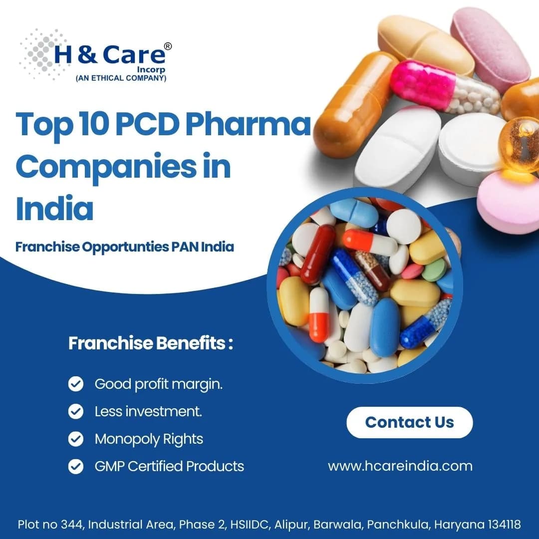 list of top 10 pcd pharma companies in India