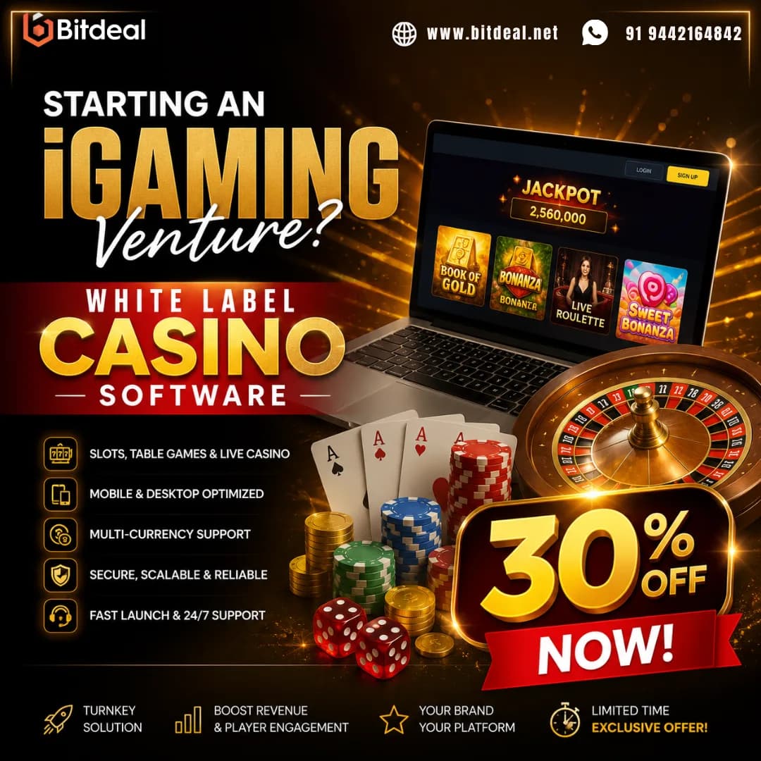 Starting an iGaming Venture? White Label Casino Software - 30% OFF Now