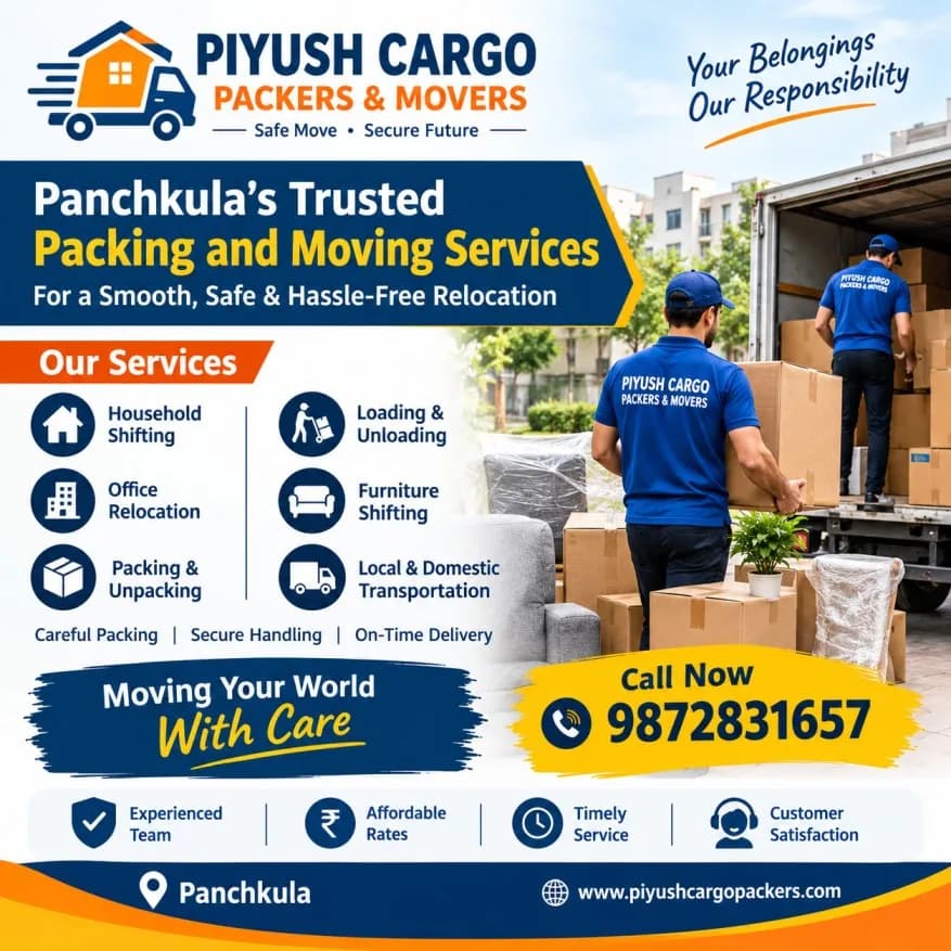 Piyush Cargo Packers & Movers Panchkula – Professional Packing and Moving Services