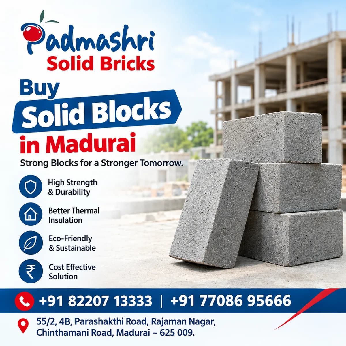 Buy Solid Blocks in Madurai: A Complete Guide for Builders and Homeowners
