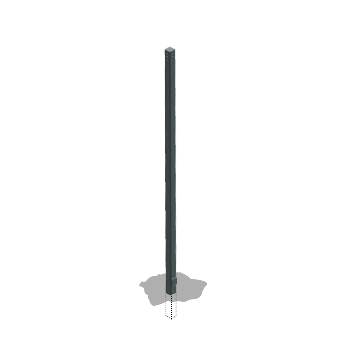 Durable Straight Square Steel Direct Bury Pole for Reliable Outdoor Lighting