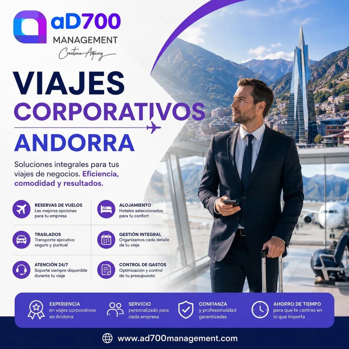 Viajes Corporativos Andorra: Gestión Profesional con Ad700 Management