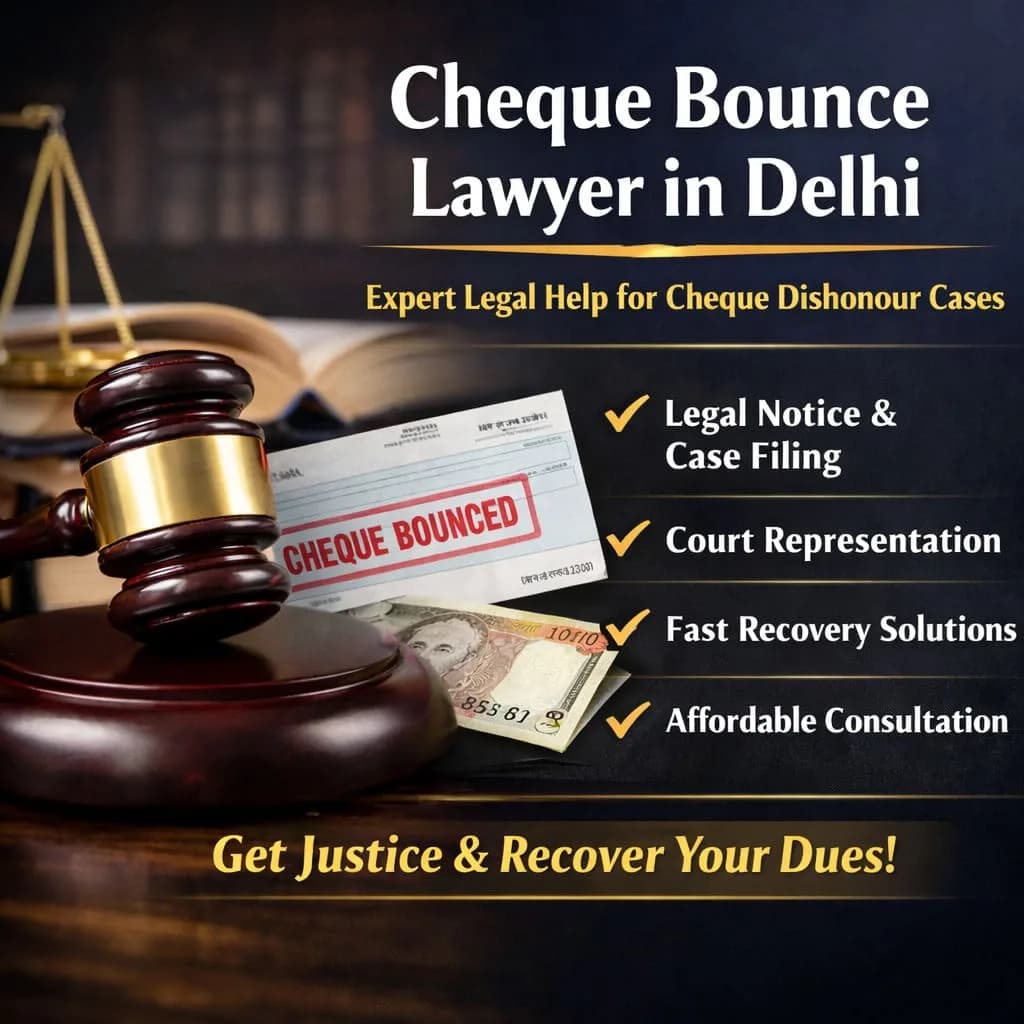 Hire Expert Cheque Bounce Lawyer in Delhi – Quick Legal Help