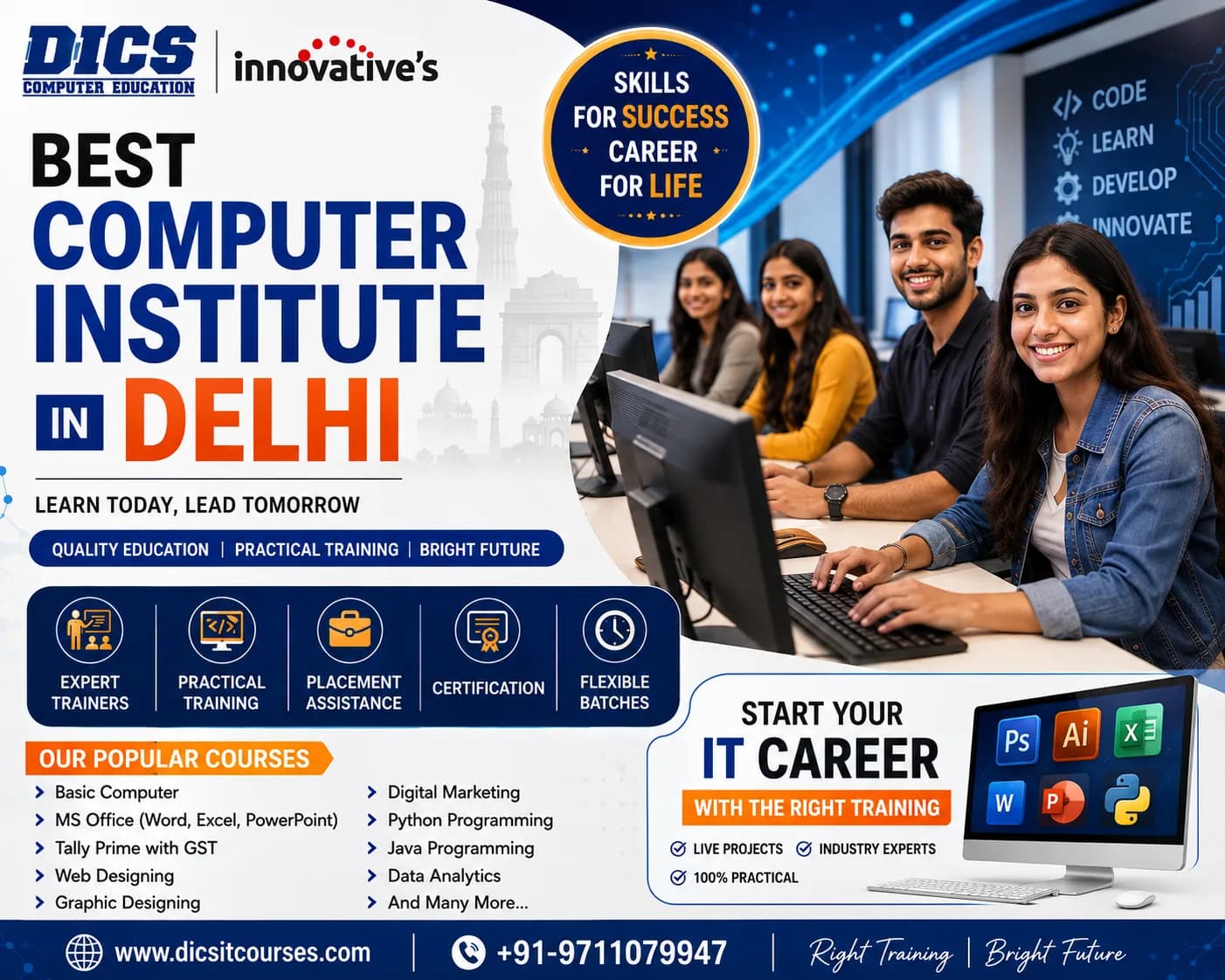 Best Computer Institute in Delhi – Learn Skills That Build Your Career