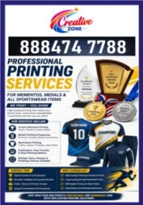 Memento Printing | Medal Printing | Wrist Band Printing | Creative Zone | 425