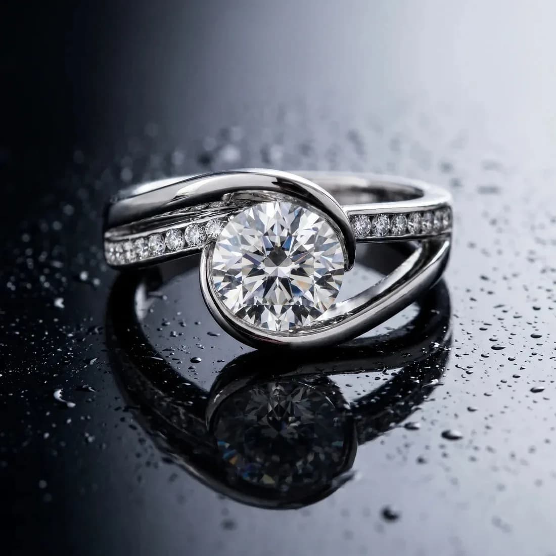 Timeless White Gold Diamond Ring with Modern Elegance – Shop Now!