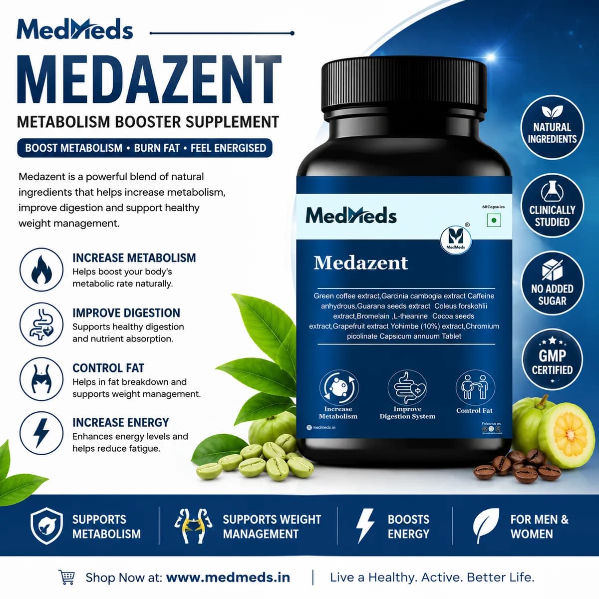 Metabolism Support Capsules for Active Lifestyle and Healthy Weight Goals