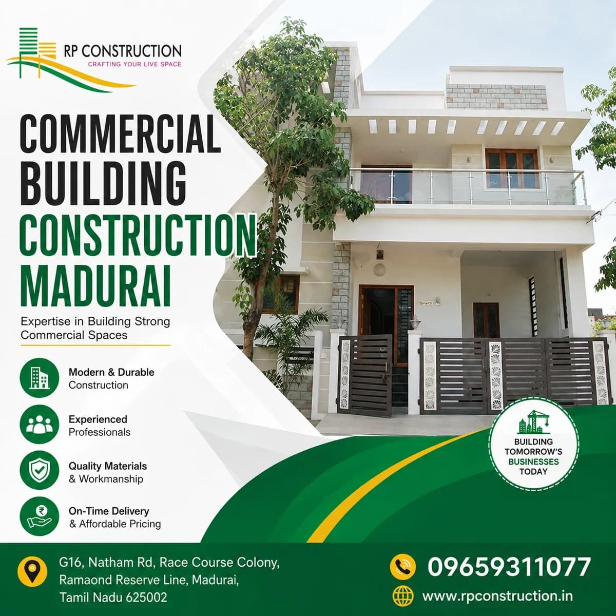 Commercial Building Construction Madurai – Complete Guide to Building Modern Business Spaces