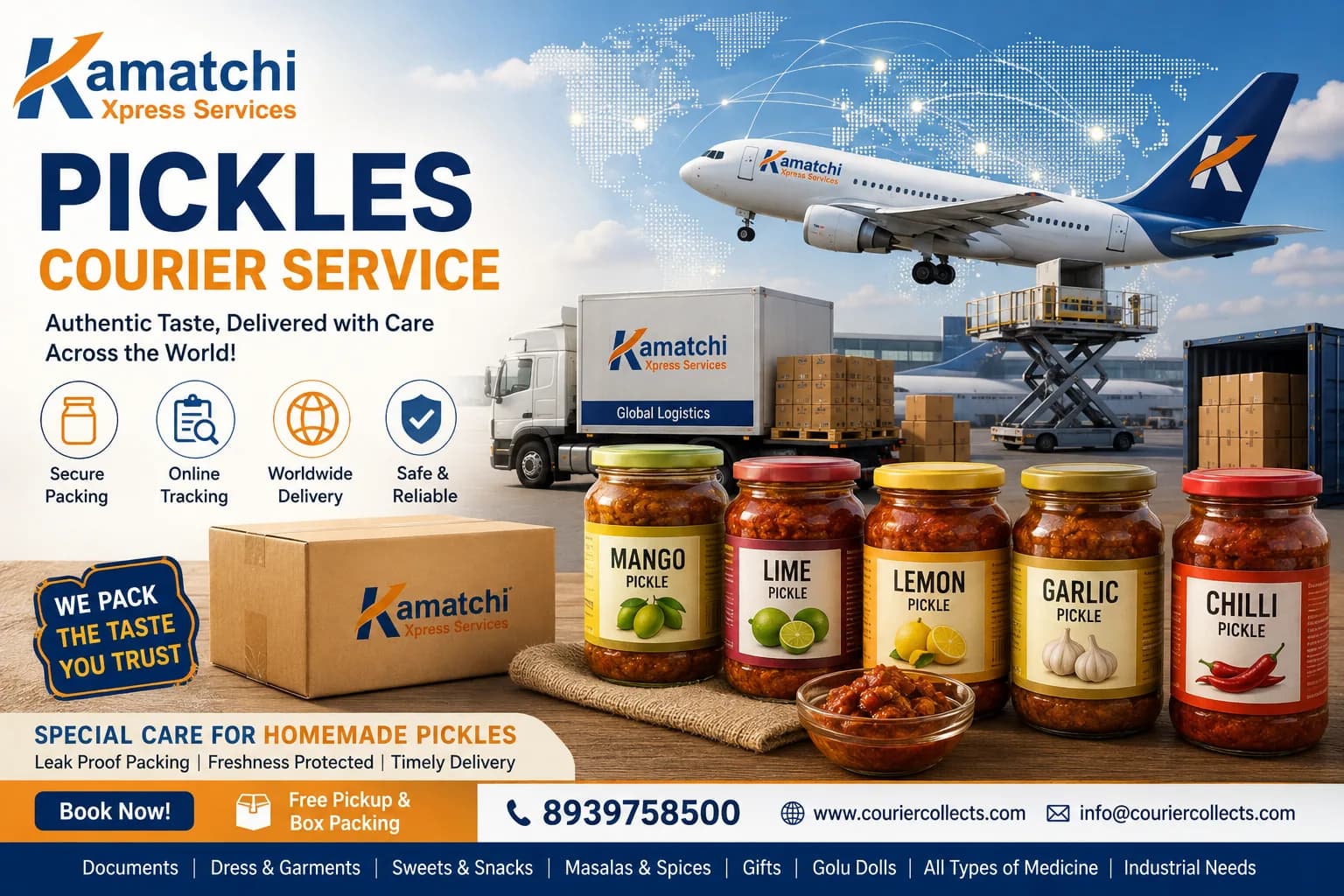 pickles courier services international chennai