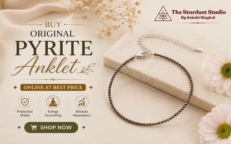 Buy Original Pyrite Anklet Online at Best Price | The Stardust Studio