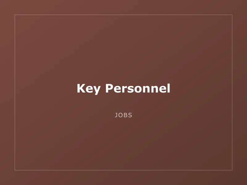 Key Personnel