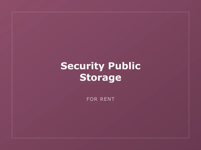 Security Public Storage