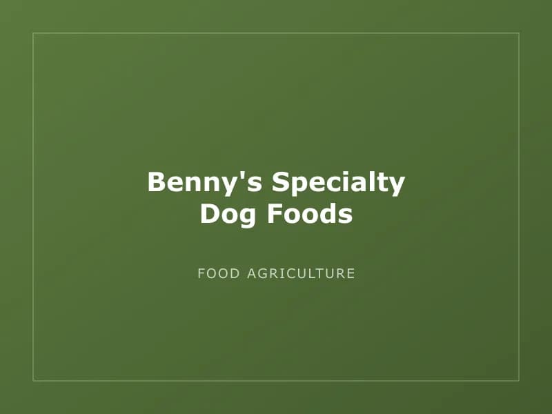 Benny's Specialty Dog Foods