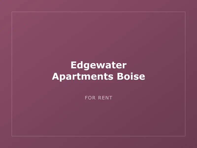 Edgewater Apartments Boise