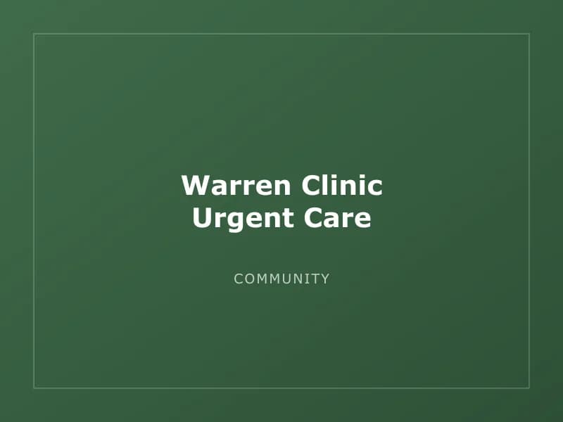 Warren Clinic Urgent Care