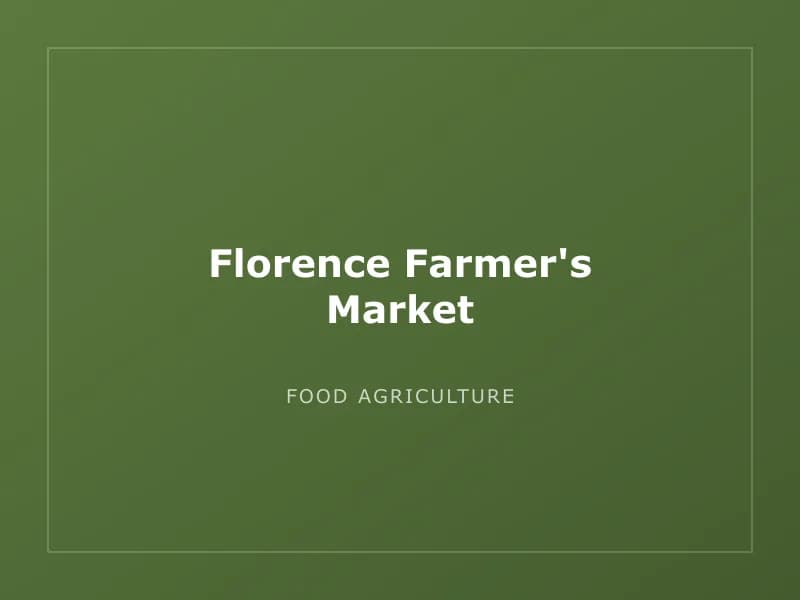 Florence Farmer's Market