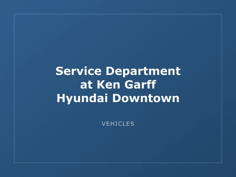 Service Department at Ken Garff Hyundai Downtown