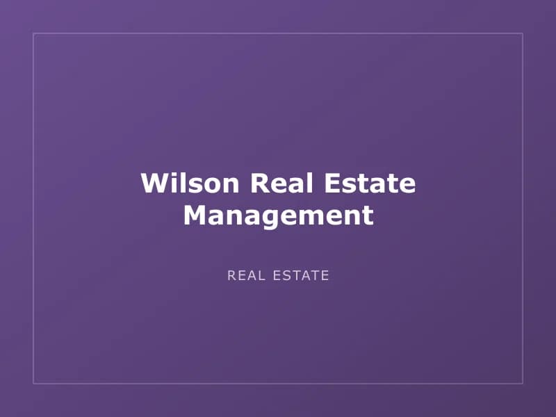 Wilson Real Estate Management