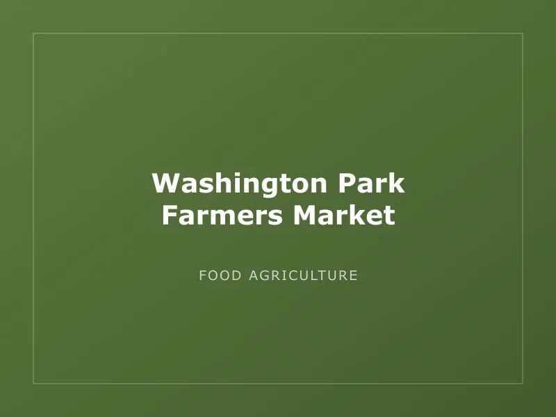 Washington Park Farmers Market
