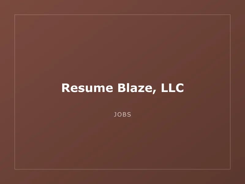 Resume Blaze, LLC