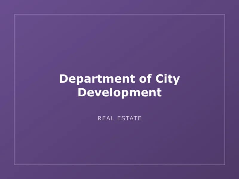Department of City Development