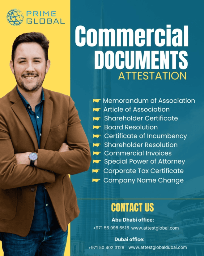 Commercial Invoice Attestation Services in UAE