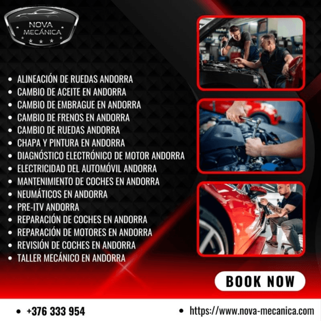 Servicio completo de mantenimiento de coches en Andorra