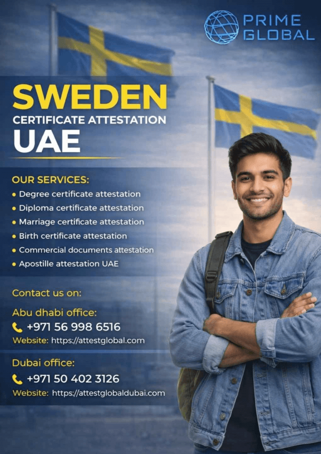 Sweden Attestation Services in Abu Dhabi, Dubai & UAE