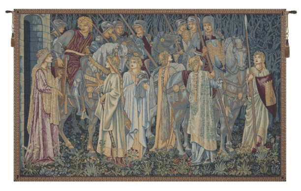 King Arthur Medieval Wall Tapestry by William Morris Style