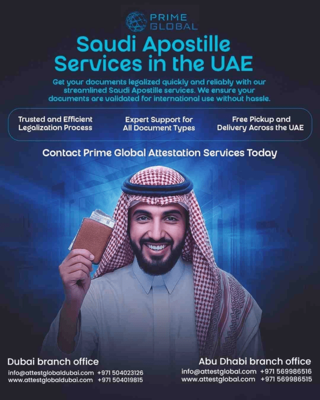 Personal, Commercial & Educational Saudi Apostille Services in UAE