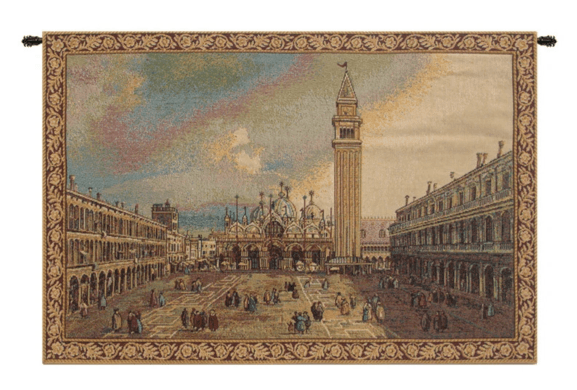 San Marco Square Tapestry: Woven Italian Wall Hanging