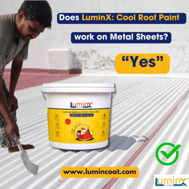 White Cool Roof Paint Summer Seal