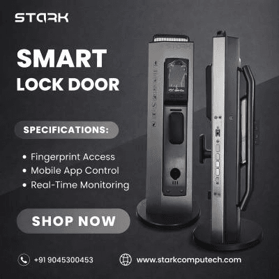 Smart Lock Door with Camera by Stark Computech for Secure Access