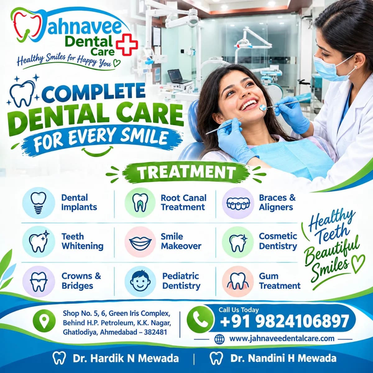 Jahnavee Dental Clinic in Ghatlodiya | Expert Dental Care