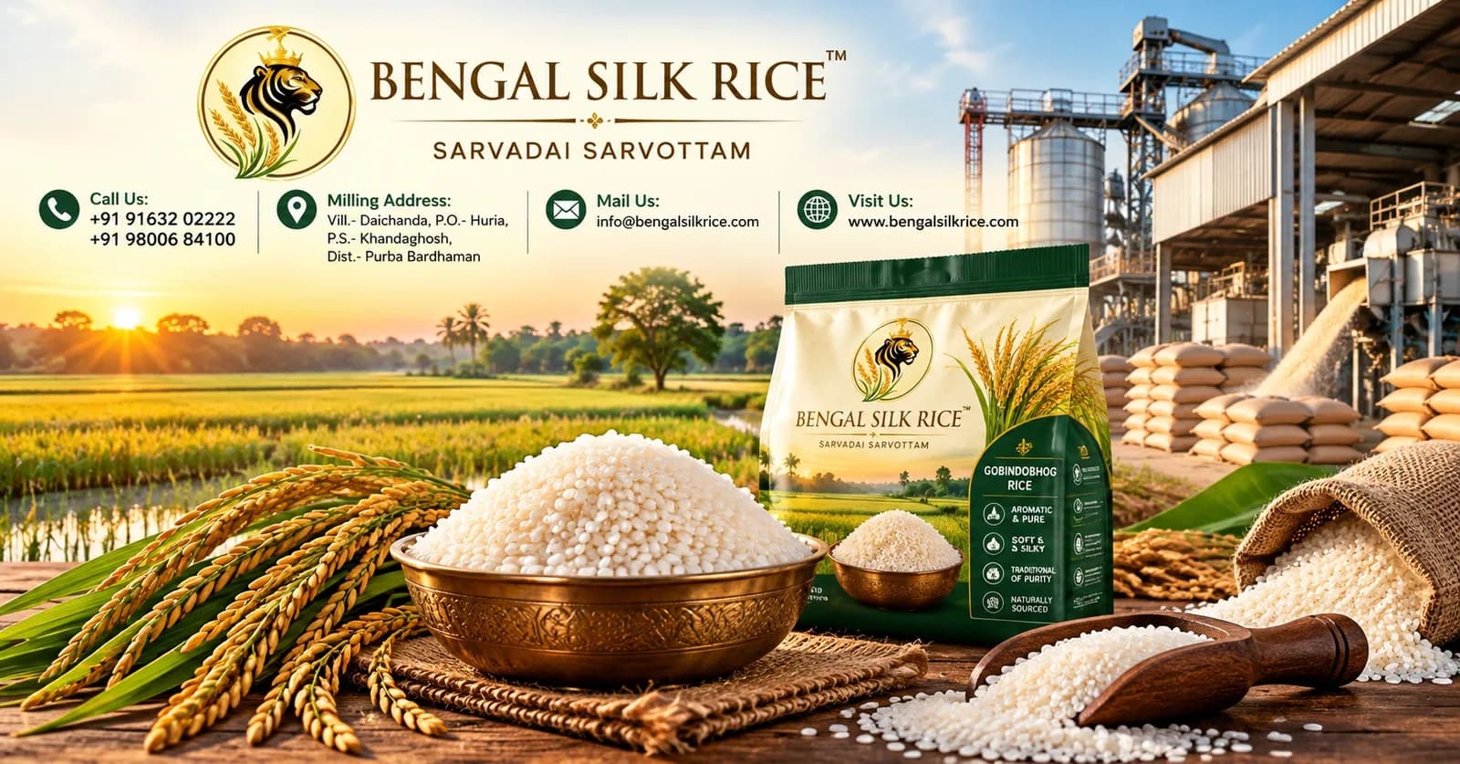Bengal Silk Rice – Gobindo Bhog Rice Factory in West Bengal