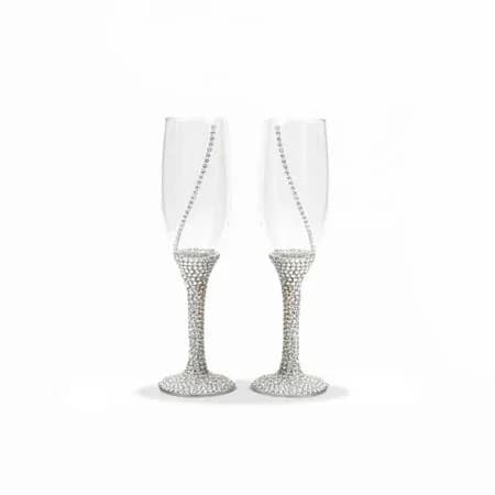 Tiffany Champagne Flutes Wedding