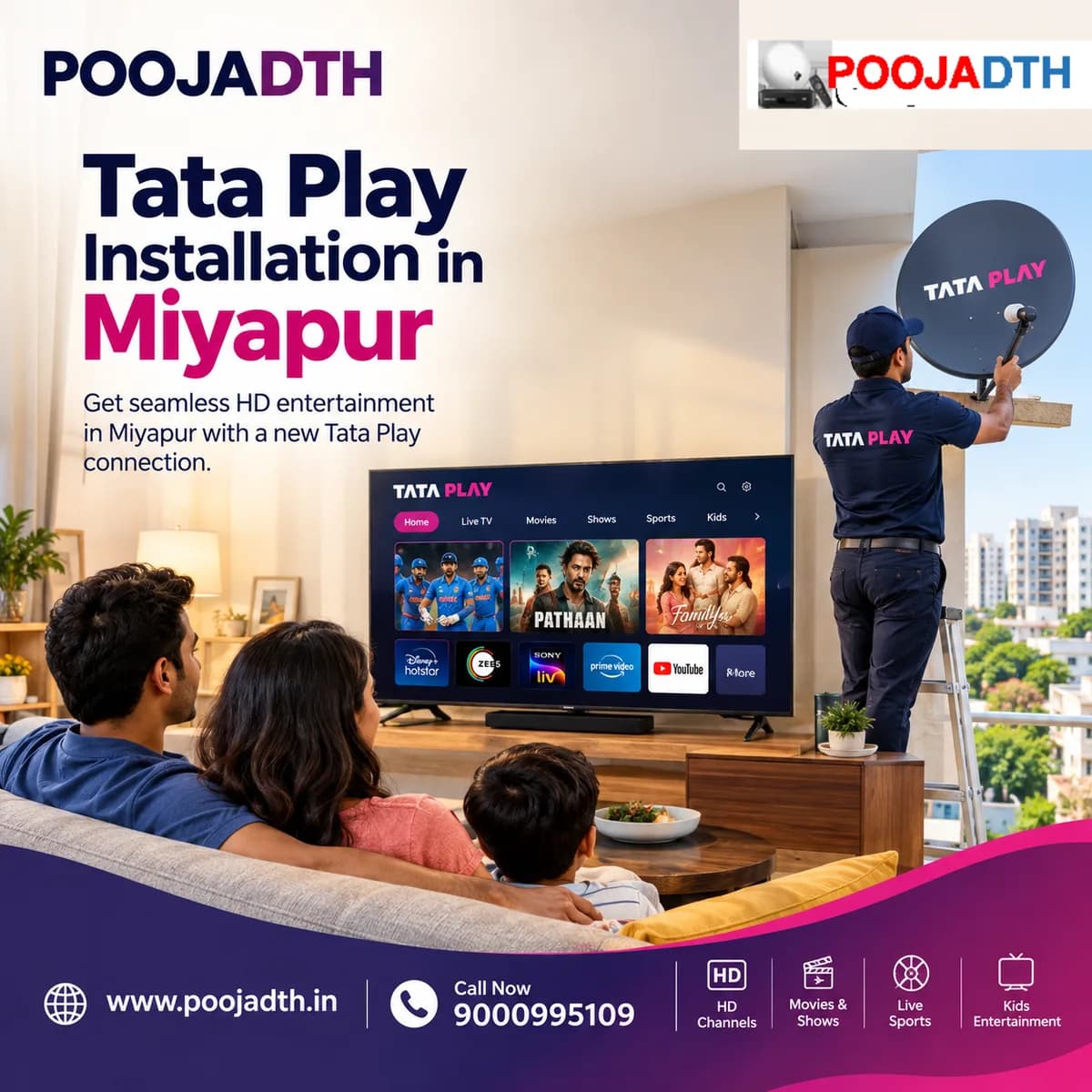 Tata Play Installation in Miyapur