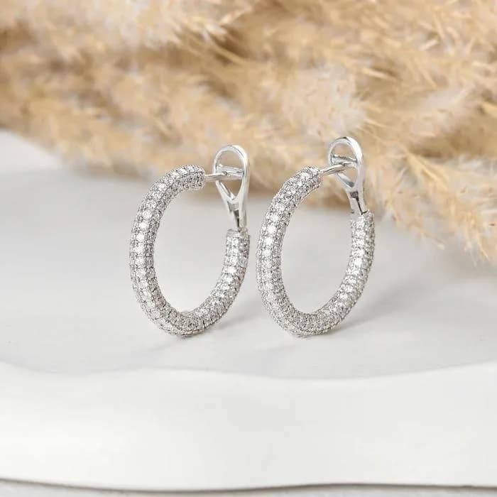 Buy Lab Grown Diamond Hoop Earrings Online - Conscious Carat