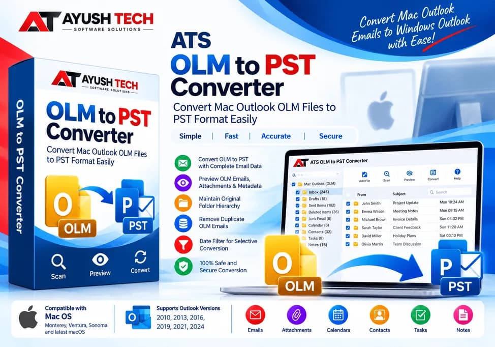 ATS OLM to PST Converter – Convert Mac Outlook OLM Files to Windows PST Easily