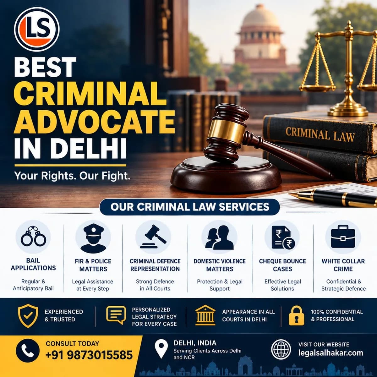 Best Criminal Advocate in Delhi | Legal Salhakar