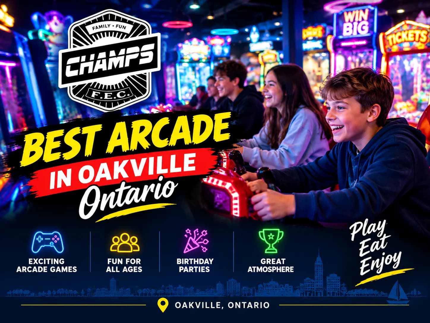 Discover the Best Arcade in Oakville Ontario at Champs FEC