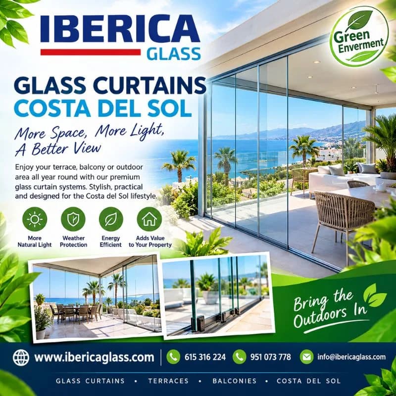 Glass Curtains Costa del Sol para Terrazas y Balcones